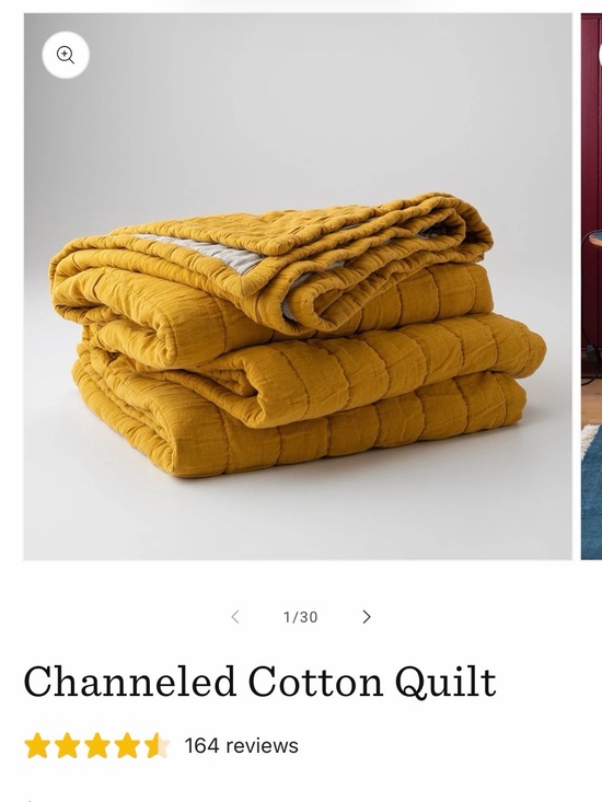 Schoolhouse Other - Schoolhouse Channeled Cotton Quilt - Mustard/stripes (reversible)